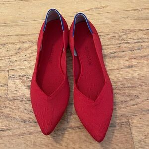Rothy’s The Point Lollipop Red Size 8 Pointed Toe Flats